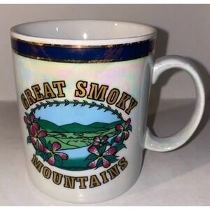 Great Smoky Mountains Tourist Souvenir Colorful Iridescent Ceramic Coffee Mug